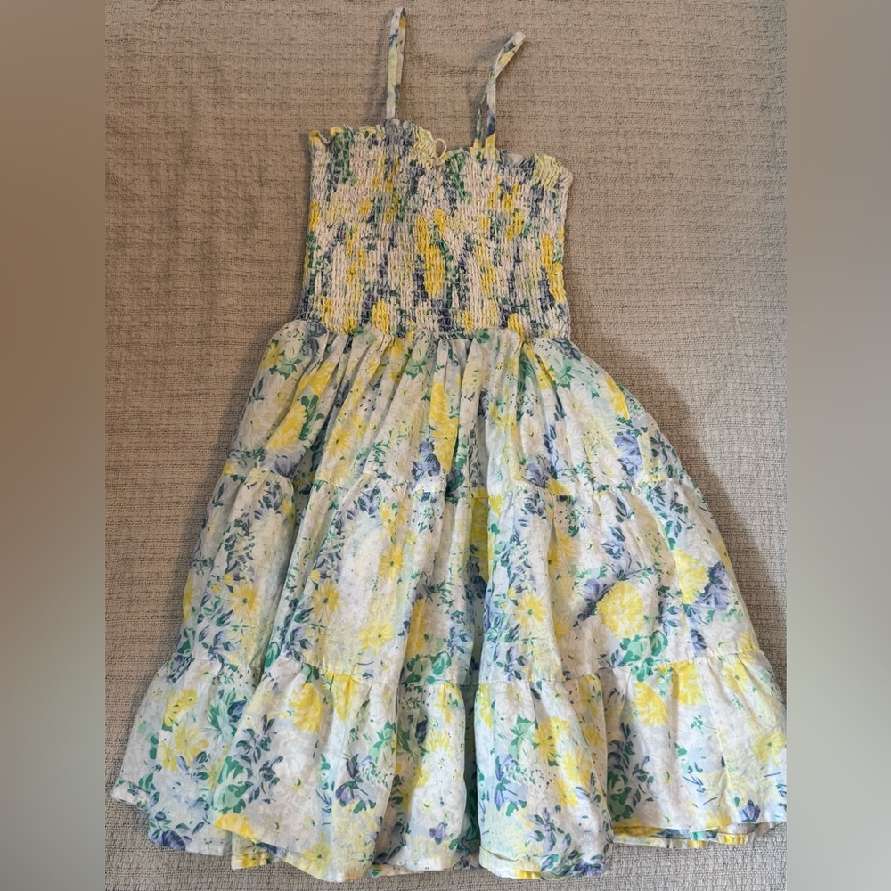 Janie and Jack Yellow and Blue Floral Dress